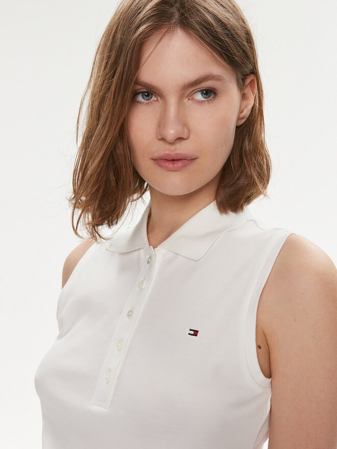 Tommy Hilfiger Tommy Hilfiger Polo 1985 WW0WW41794 Λευκό Slim Fit