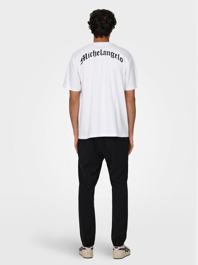 Only & Sons Only & Sons Póló Apoh 22028207 Fehér Relaxed Fit