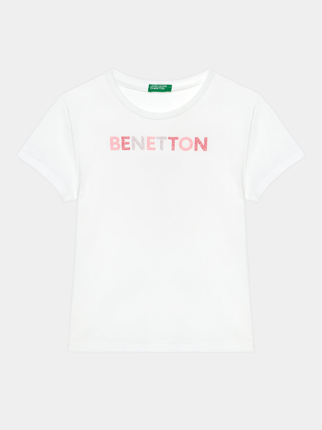 United Colors Of Benetton United Colors Of Benetton T-Shirt 3I1XC10H8 Weiß Regular Fit