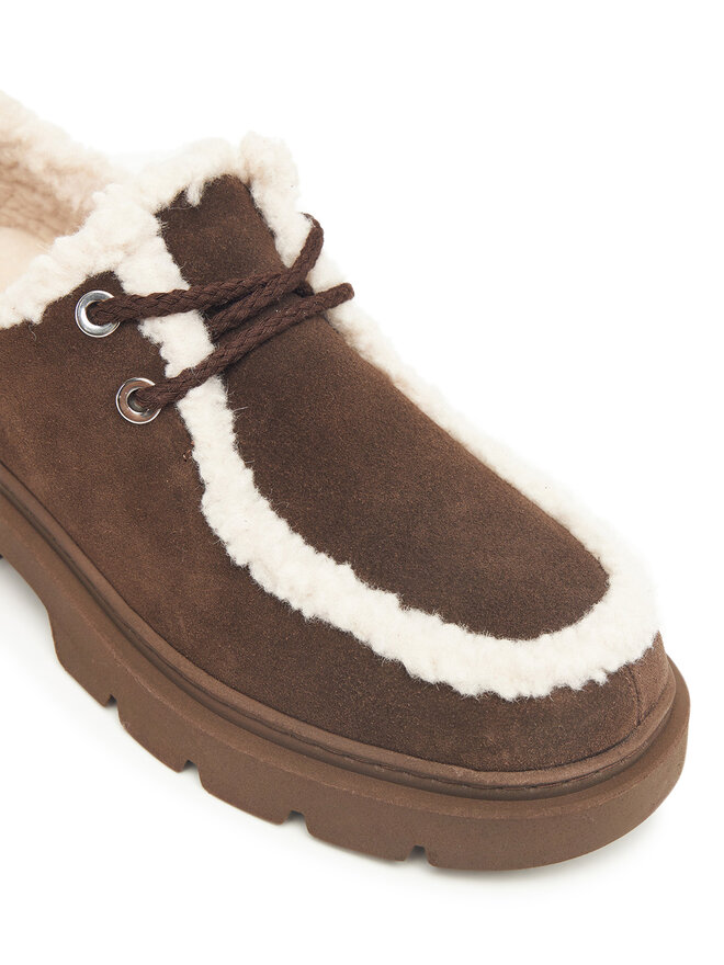 Inuikii Nizki čevlji Inuikii Mocabee Curly 1015.003.0011 Rjava