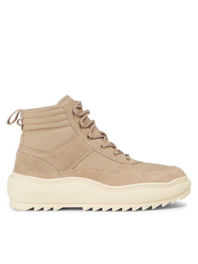 Tommy Jeans Botines planos Tommy Jeans Tjm Mix Material Boot EM0EM01245 Caqui