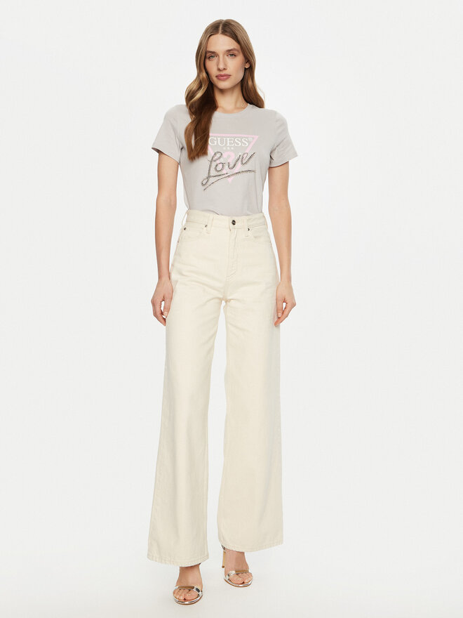 Guess Guess Marškinėliai W5RI10 I3Z14 Pilka Regular Fit