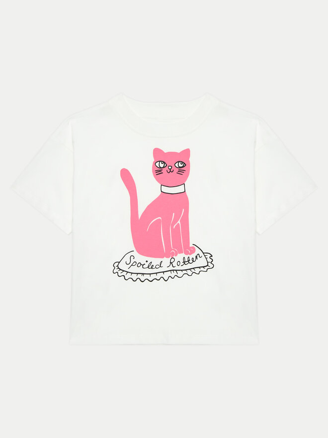 MINI RODINI MINI RODINI Camiseta Cat 2472012210 Blanco Regular Fit