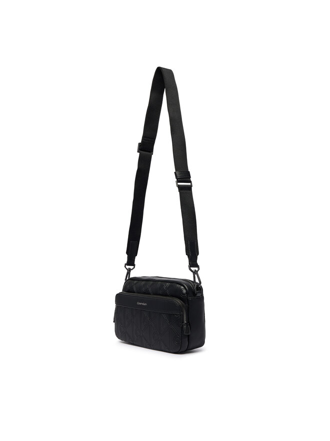 Calvin Klein Umhängetasche Calvin Klein Emblem Aop Deboss Camera Bag LV04D3563G Schwarz