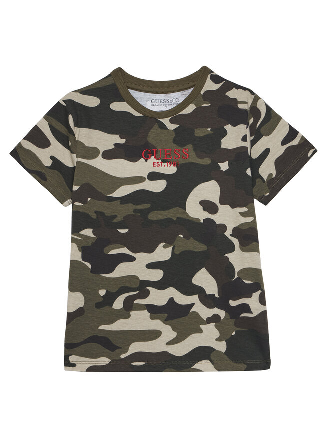 Guess Guess T-Shirt L5YI19 K8HM4 Khakifarben Regular Fit