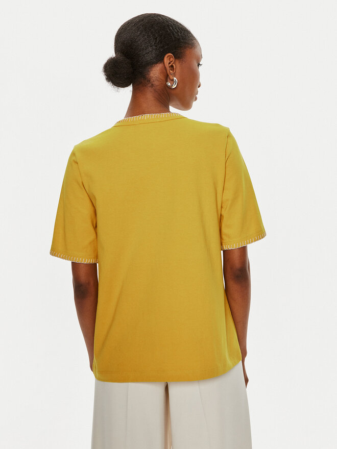 United Colors Of Benetton United Colors Of Benetton Camiseta 34G7D107B Amarillo Regular Fit