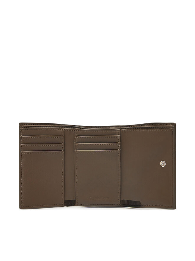 Calvin Klein Portfel damski Calvin Klein Ck Woven Small Trifold K60K612953 Khaki