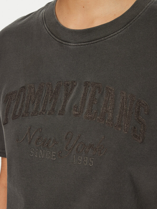 Tommy Jeans Tommy Jeans Marškinėliai Varsity DW0DW19444 Juoda Relaxed Fit