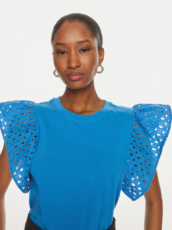 United Colors Of Benetton United Colors Of Benetton Marškinėliai 3S6HD107C Mėlyna Regular Fit