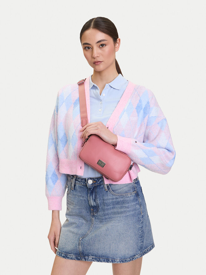 Tommy Jeans Дамска чанта Tommy Jeans Tjw American Cool Camera Bag AW0AW17570 Розов