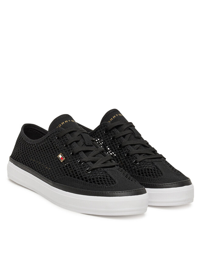 Tommy Hilfiger Sneakers Tommy Hilfiger Th Open Mesh Vulc Sneaker FW0FW08684 Negru
