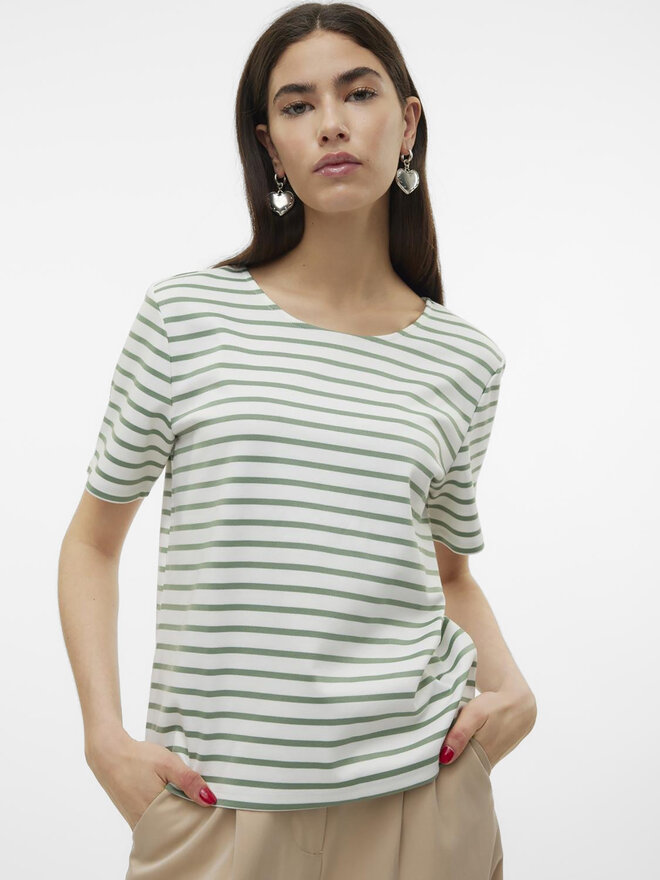 Vero Moda Vero Moda Marškinėliai Abby 10304716 Žalia Regular Fit