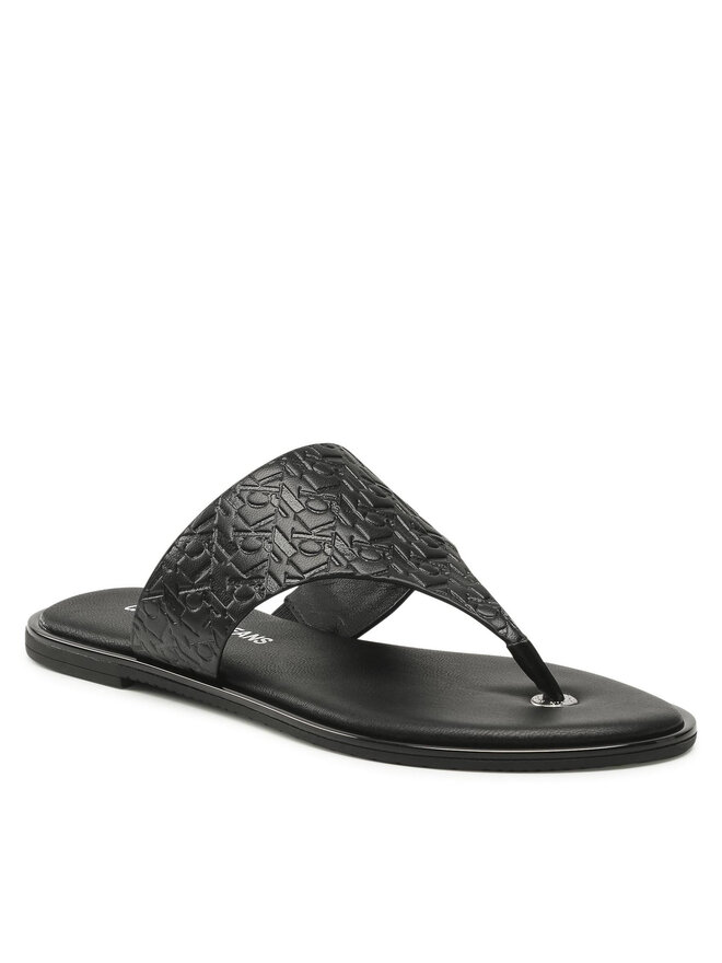 Calvin Klein Jeans Джапанки Calvin Klein Jeans Flat Sandal Toe Slide Em Pa-Pl YW0YW00142 Черен