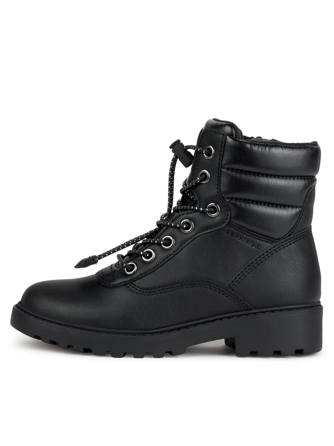 Geox Schnürstiefeletten Geox J Casey Girl B Abx J367ZB 0BCLV C9999 S Schwarz