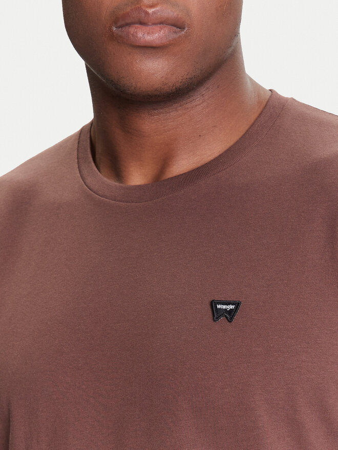 Wrangler Wrangler Camiseta Sign Off 112371484 Marrón Regular Fit