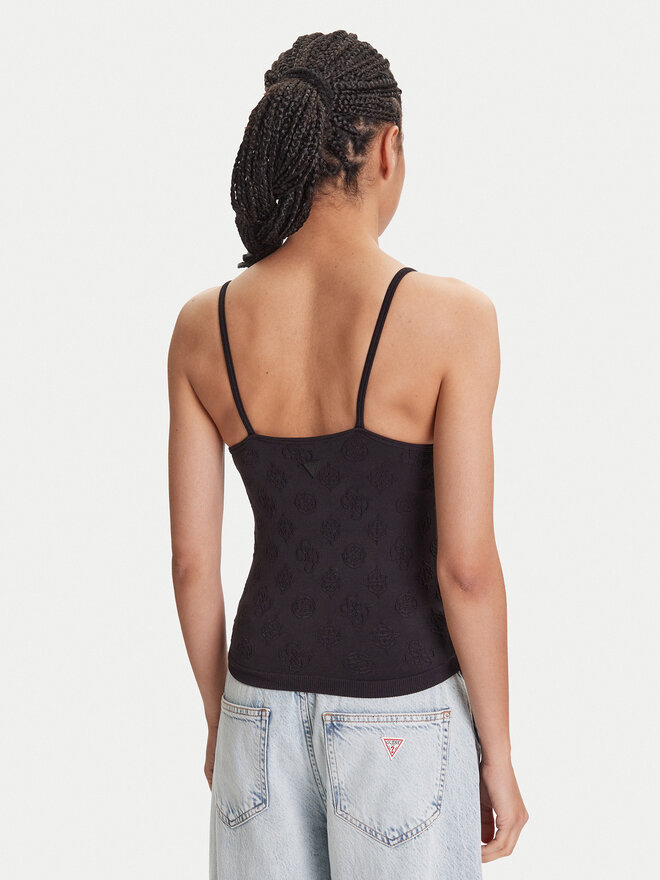 Guess Guess Marškinėliai V5YP05 Z3OA0 Juoda Slim Fit