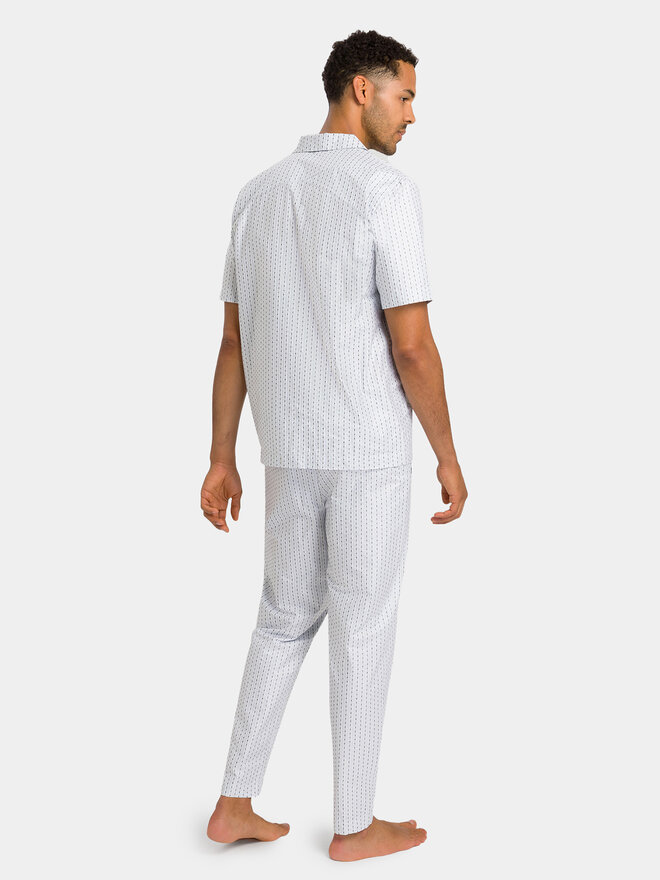 Hanro Hanro Πιτζάμα 75766 Λευκό Regular Fit