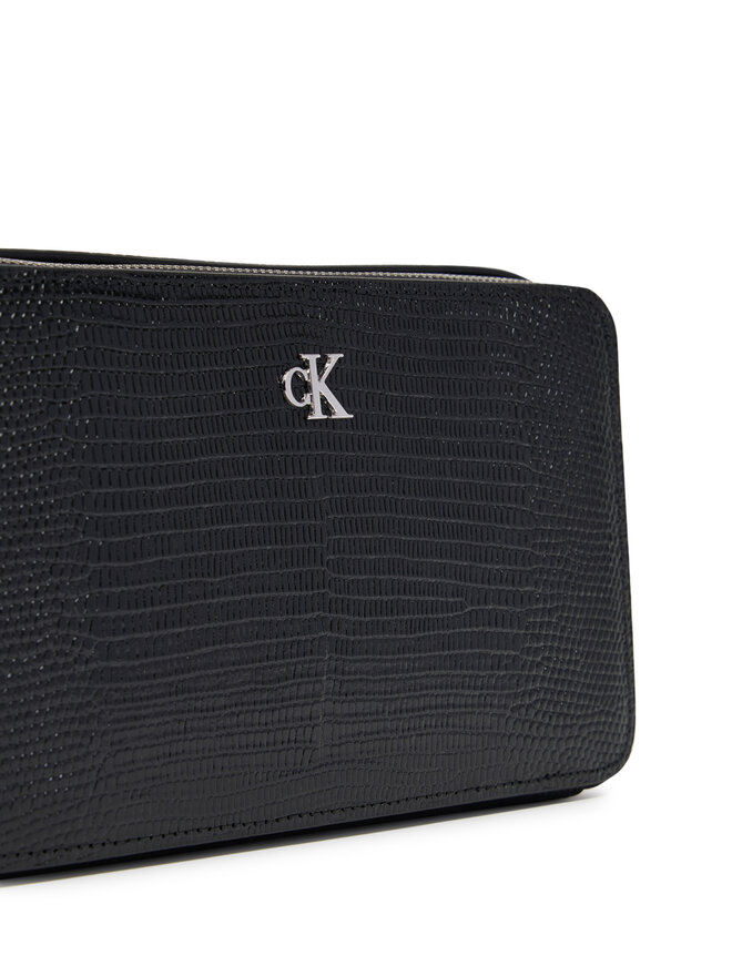Calvin Klein Τσάντα Calvin Klein Lizard Embossed Lthr Mini Wallet LV04F1071G Μαύρο