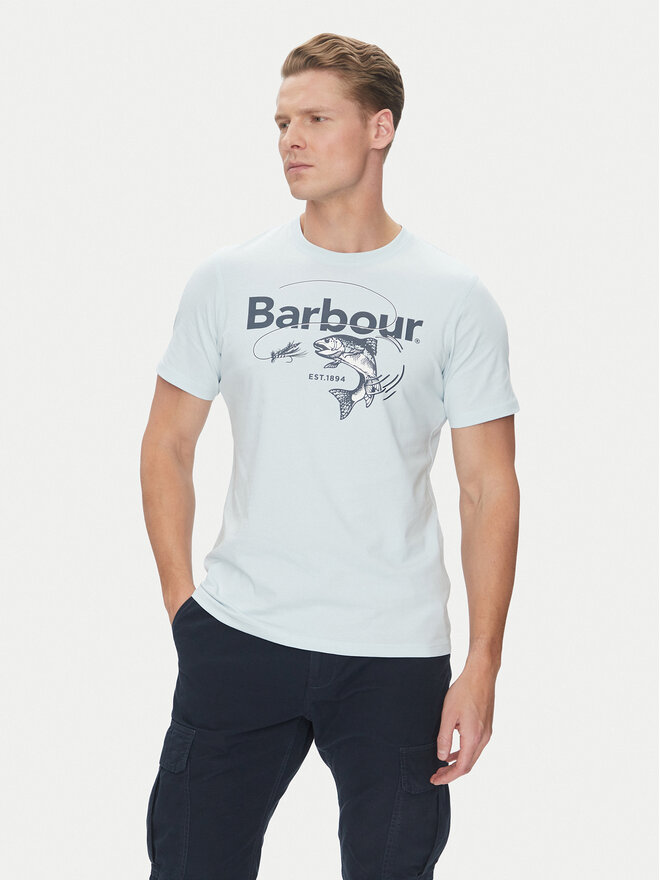 Barbour Barbour Camiseta Lydd MTS1396BU61 Celeste Regular Fit