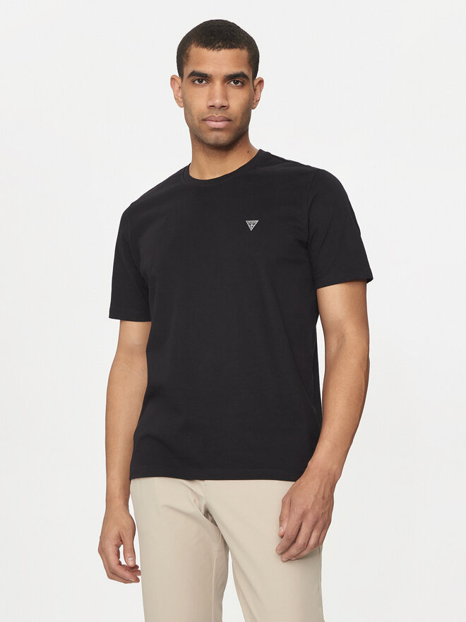 Guess Guess Marškinėliai M4YI0A KCCM1 Juoda Regular Fit