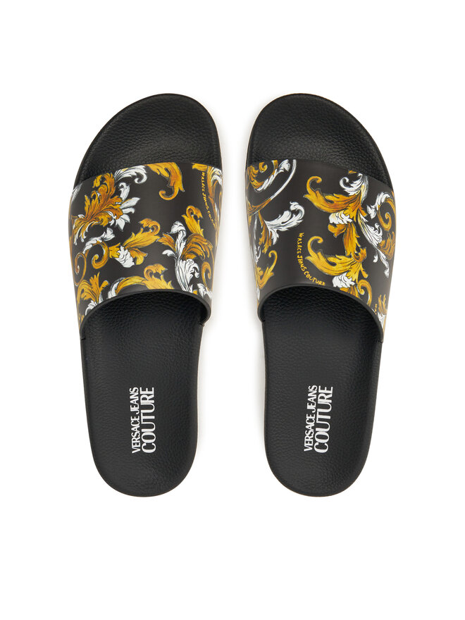 Versace Jeans Couture Παντόφλες Versace Jeans Couture 78YA3SQ4 Μαύρο