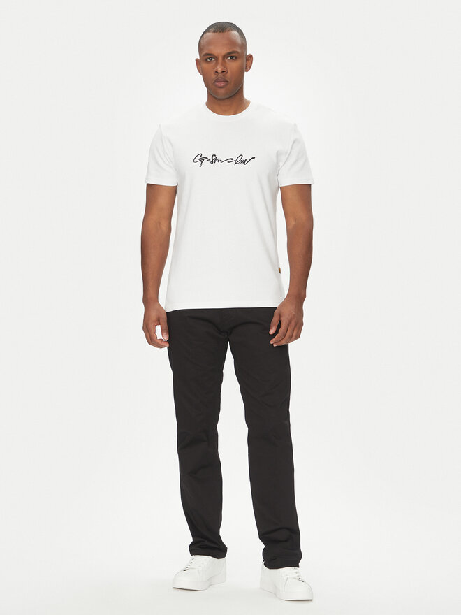 G-Star Raw G-Star Raw Marškinėliai G-Script D25150-C812 Balta Regular Fit