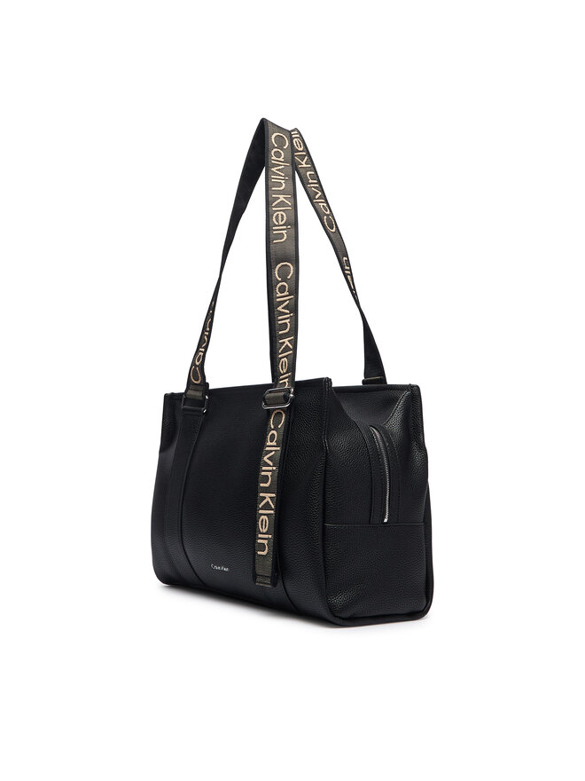 Calvin Klein Handtasche Calvin Klein Webbing Adj Strap Tote LV04F3644G Schwarz
