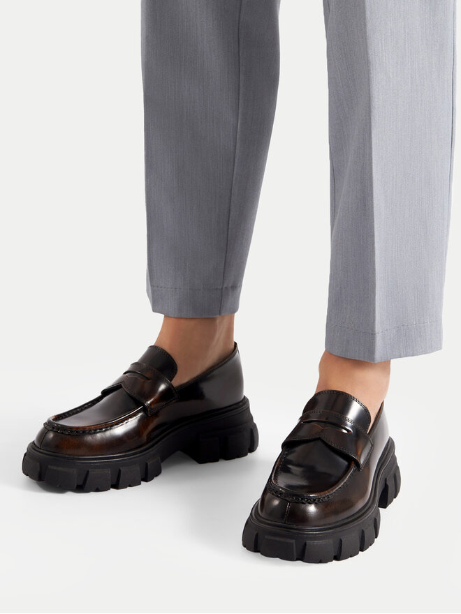 Badura Loafersy Badura ELANA-01WI-002 Brązowy