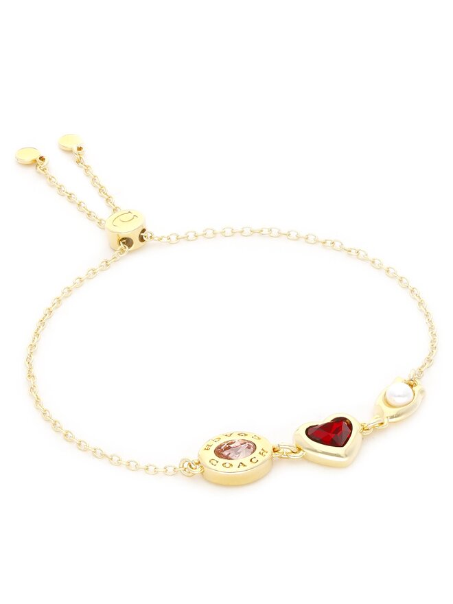 Coach Armband Coach C Stn Hrt Sldr Brc CG186 Goldfarben