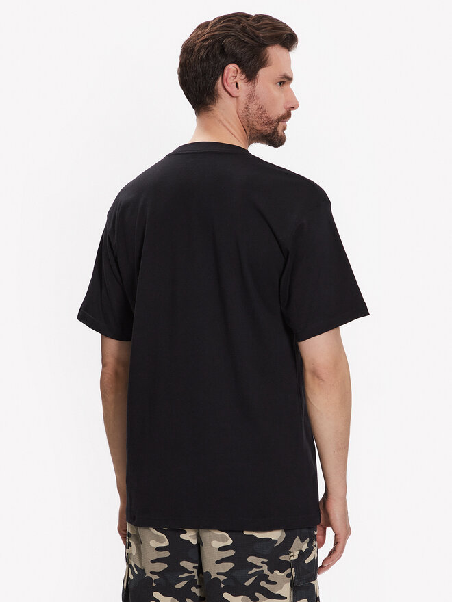 DC DC Marškinėliai Jaakko Cubic ADYZT05260 Juoda Relaxed Fit