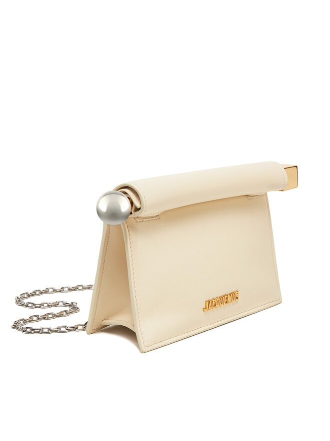 JACQUEMUS Geantă JACQUEMUS La Petite Pochette Rond C 241BA392-3171 Écru