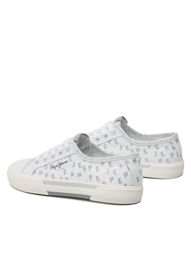 Pepe Jeans Πάνινα παπούτσια Pepe Jeans Brady Shine G PGS30562 Λευκό