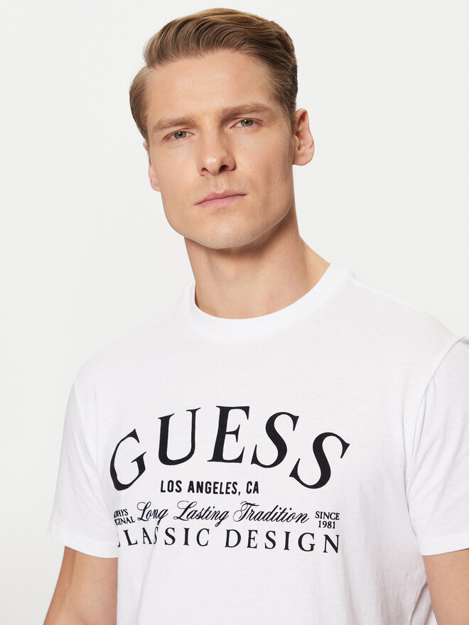 Guess Guess Camiseta M5RI43 K9RM1 Blanco Regular Fit