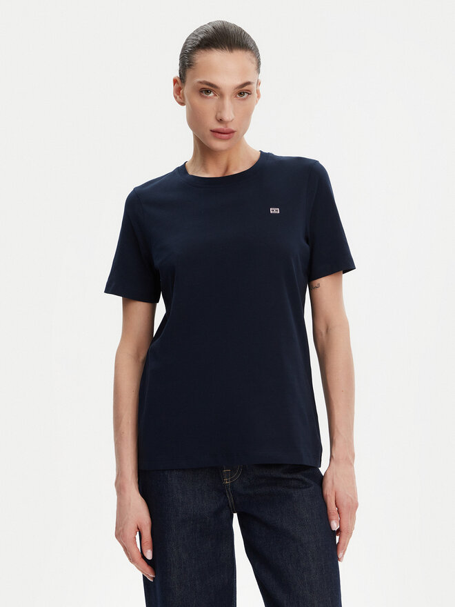 Tommy Hilfiger Tommy Hilfiger Marškinėliai WW0WW45522 Tamsiai mėlyna Regular Fit