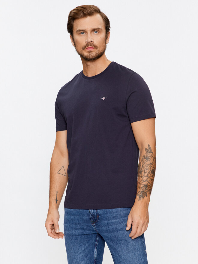 Gant Gant Póló Shield 2003184 Sötétkék Regular Fit