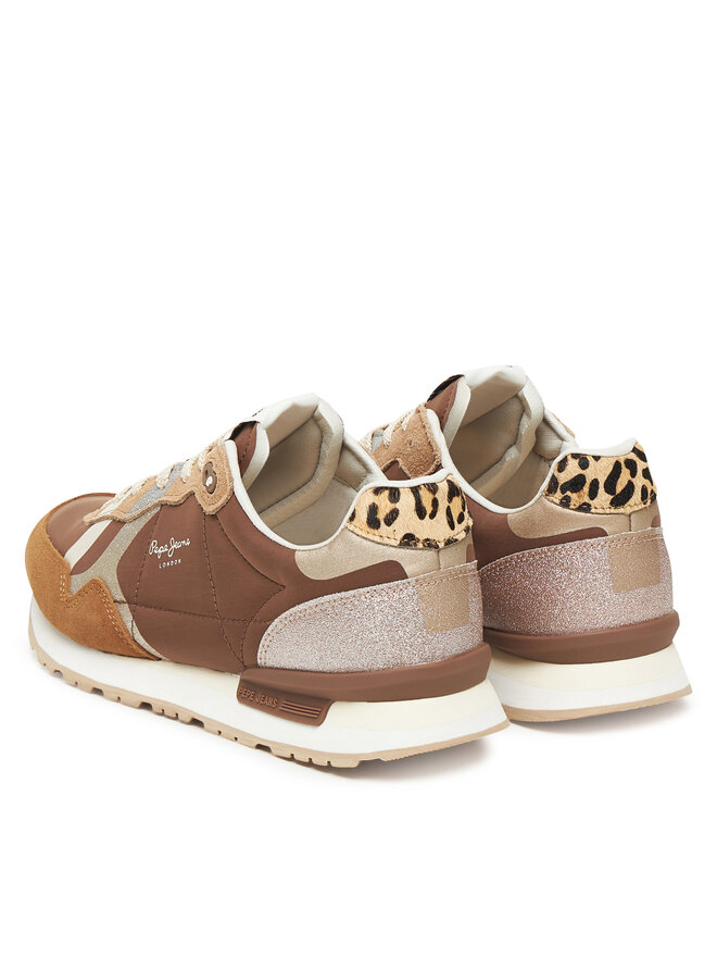 Pepe Jeans Sneakers Pepe Jeans Brit Glitter W PLS400005 Marrone