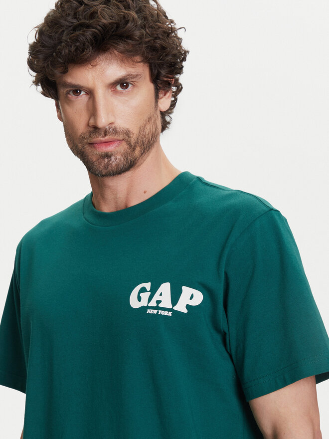 Gap Gap Camiseta 768925-02 Verde Regular Fit