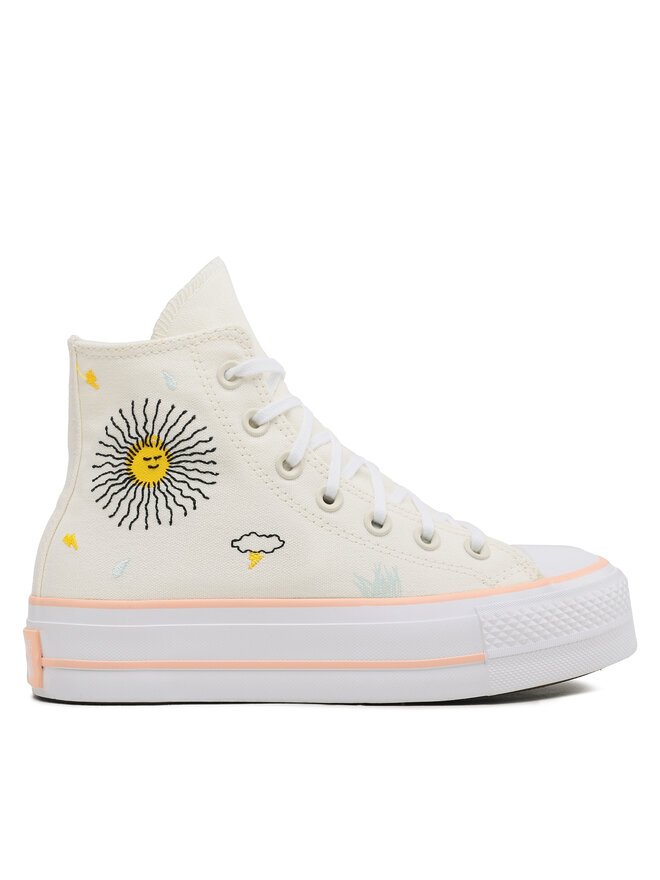 Converse Plátěnky Converse Chuck Taylor All Star Lift Hi A03516C Écru