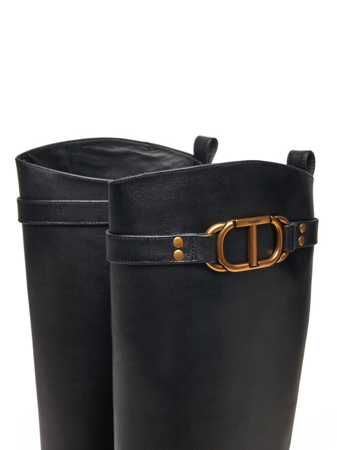 TWINSET Botas de equitación TWINSET 242TCP092 Negro