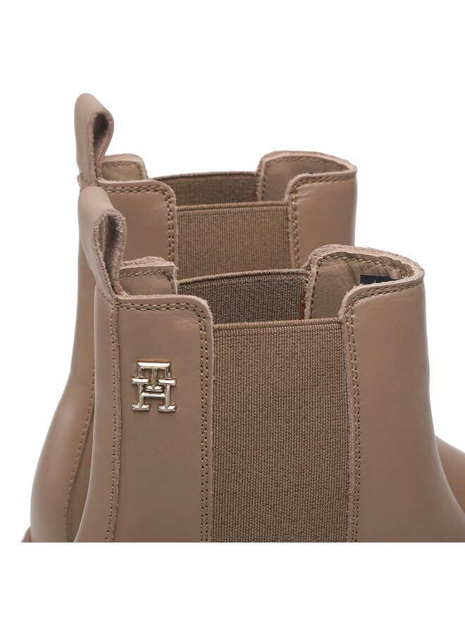 Tommy Hilfiger Jātnieku stila puszābaki Tommy Hilfiger Monochromatic Chelsea Boot FW0FW06899 Bēšs