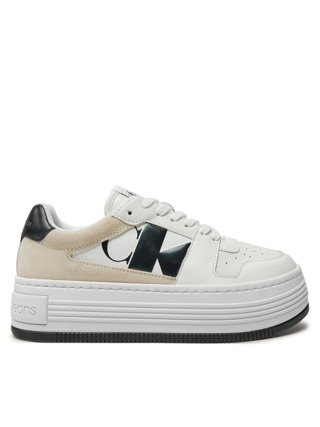 Calvin Klein Jeans Сникърси Calvin Klein Jeans Bold Platf Low Lace Mix Nbs Mtr YW0YW01482 Бял