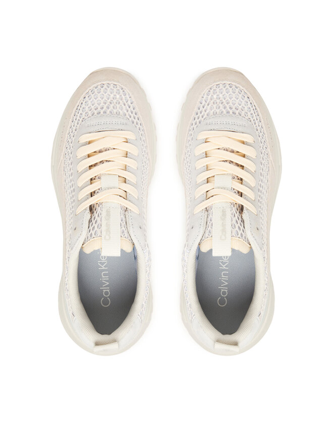 Calvin Klein Sneakersy Calvin Klein Hike Runner Lace Up Techmix YW0YW02030 Écru