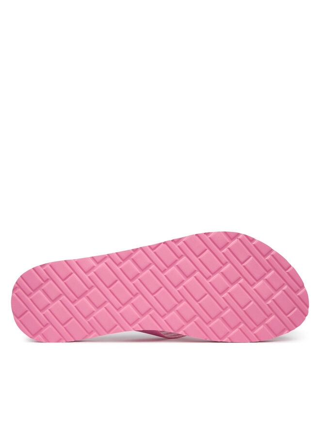 Tommy Hilfiger Zehentrenner Tommy Hilfiger Th Ithaca Stripe Summer Sandal FW0FW09192 Rosa