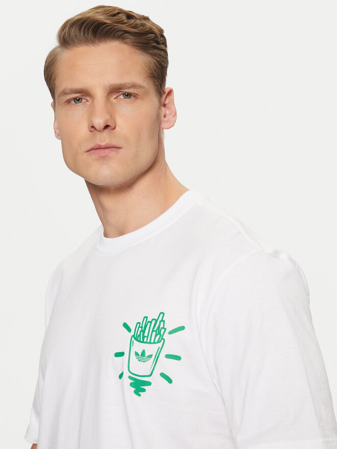 adidas adidas T-Shirt Street B JD0677 Weiß Loose Fit