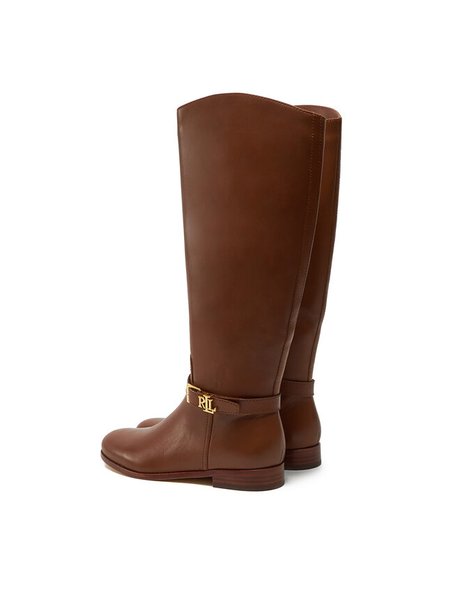 LAUREN RALPH LAUREN Kozačky ve vojenském stylu Lauren Ralph Lauren 802937804002 Hnědá