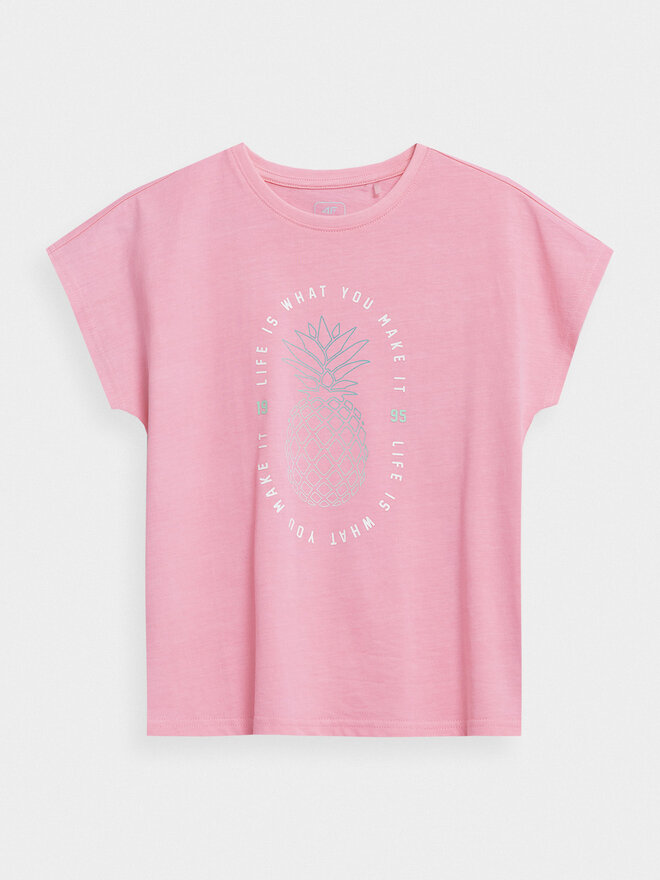 4F 4F Camiseta 4FJSS23TTSHF398 Rosa Regular Fit