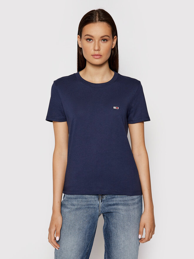 Tommy Jeans Tommy Jeans Póló Tjw Jersey DW0DW09198 Sötétkék Regular Fit