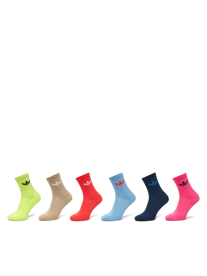 adidas Омплект 6 чифта дълги чорапи унисекс adidas Trefoil Cushion JY2679 Цветен