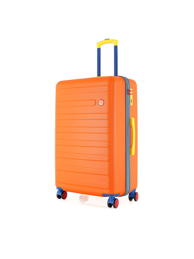 Semi Line Μεγάλη Βαλίτσα Semi Line T5843-3 Πορτοκαλί