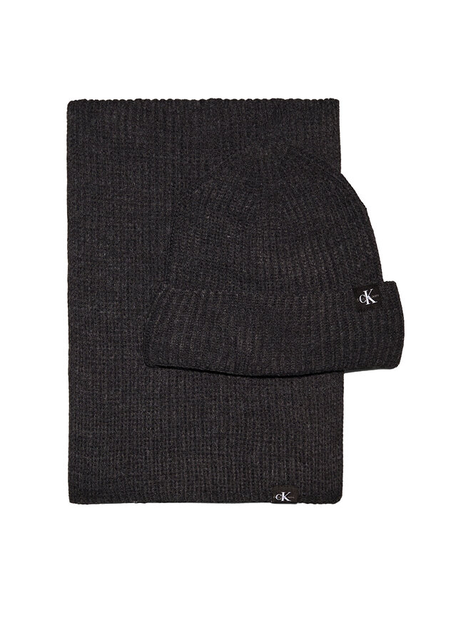Calvin Klein Jeans Sada čepice a šál Calvin Klein Jeans IU0IU00638 Černá